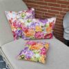 Wachstuchkissen / Outdoor Kissen Blumen