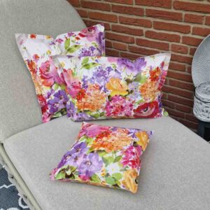 Wachstuchkissen / Outdoor Kissen Blumen
