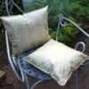 Wachstuchkissen / Outdoor Kissen Barock Vanille