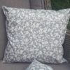 Outdoor Kissen Grau mit Blumenranken