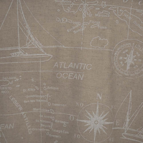 Maritimes Kissen beige Stoff