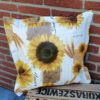 Gartenkissen Sonnenblumen aus Wachstuch 50x50cm