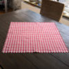 Mitteldecke rot kariert aus Stoff 80x80cm