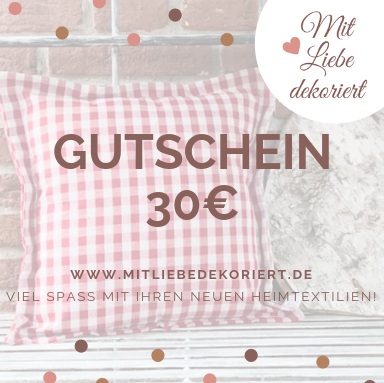 Website Gutschein Kissen 30€