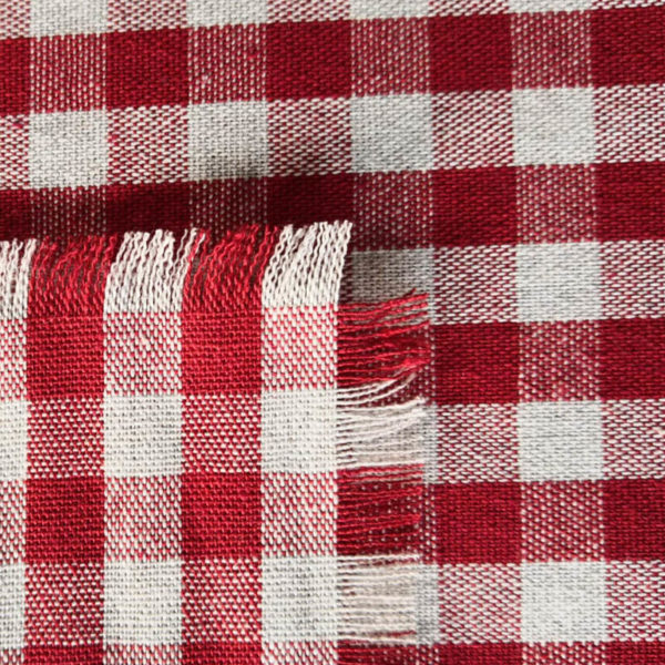 Tischdecke Rot kariert (aus Stoff)