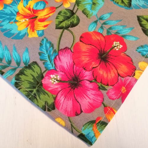 Tischdecke Hawaii Blumen aus Baumwollmischung