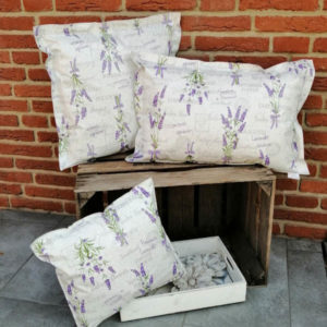Wachstuchkissen Outdoor Kissen Lavendel