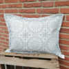 Kissen Graue Ornamente aus Jacquardstoff 45x60cm