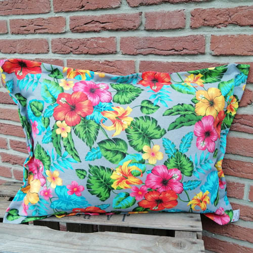 Kissenhülle Hawaii Blumen aus Baumwollmischung 40x60cm
