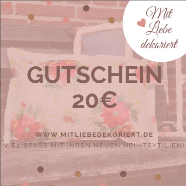 Geschenkideen zum Muttertag - Gutschein Mit Liebe dekoriert 20€