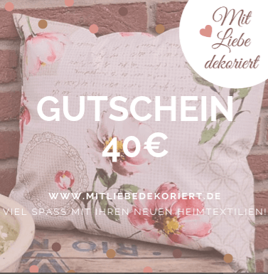 Geschenkideen zum Muttertag - Gutschein Mit Liebe dekoriert 40€