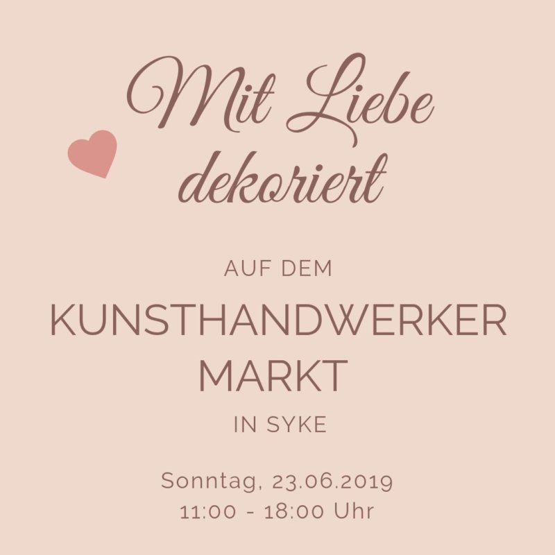 Mit Liebe dekoriert auf dem Kunsthandwerker Markt in Syke