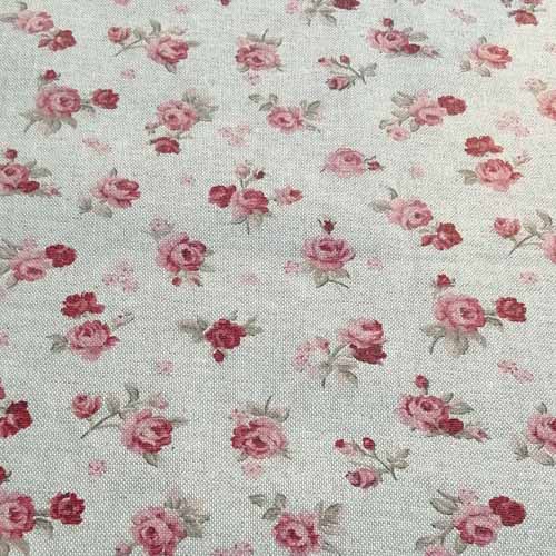 Mitteldecke rosa Rosen - Beschichtete Baumwolle Motiv