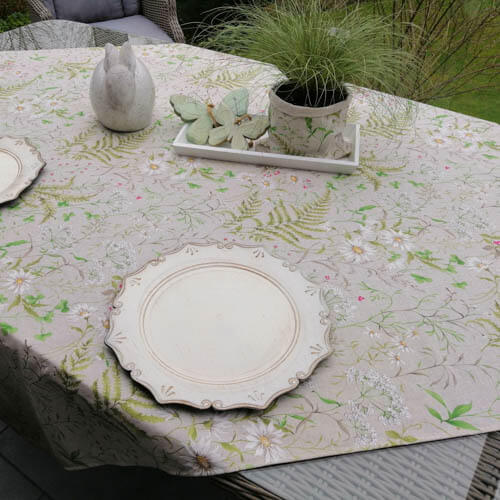 Geschenkideen zum Muttertag - Tischdecken Outdoor Wiesenblumen (beschichtet)