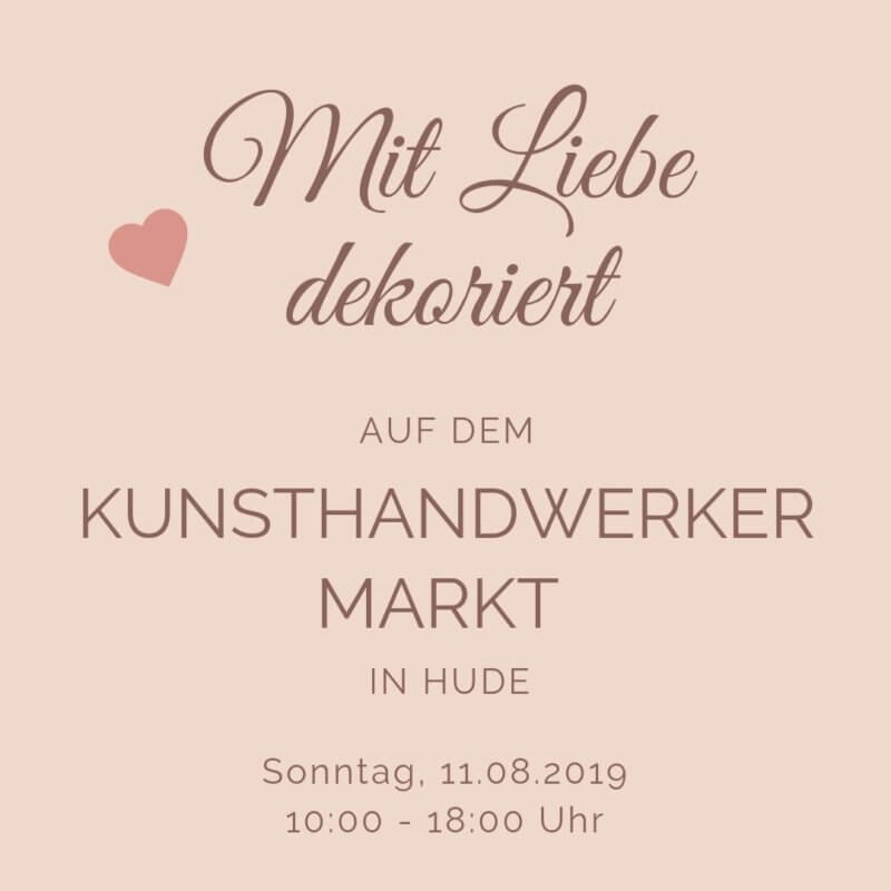 Mit Liebe dekoriert auf dem Kunsthandwerkermarkt im Klosterbezirk Hude