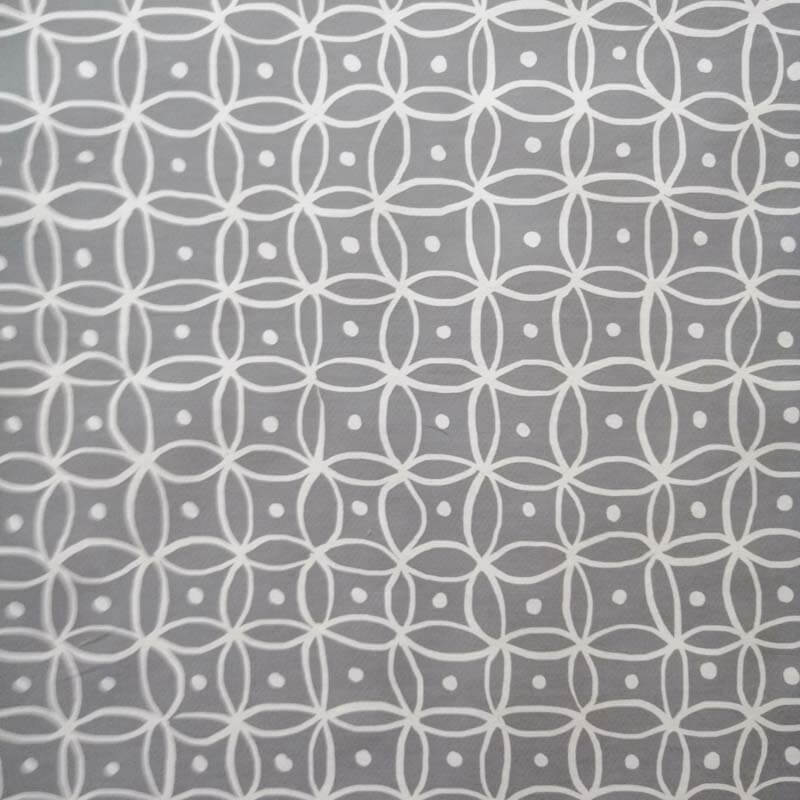 Wachstuch Tischdecke Ornamente & Muster - Grau mit Punkten