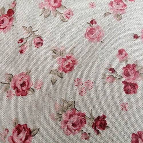 Tischläufer Rosa Rosen aus Baumwolle | Mit Liebe dekoriert