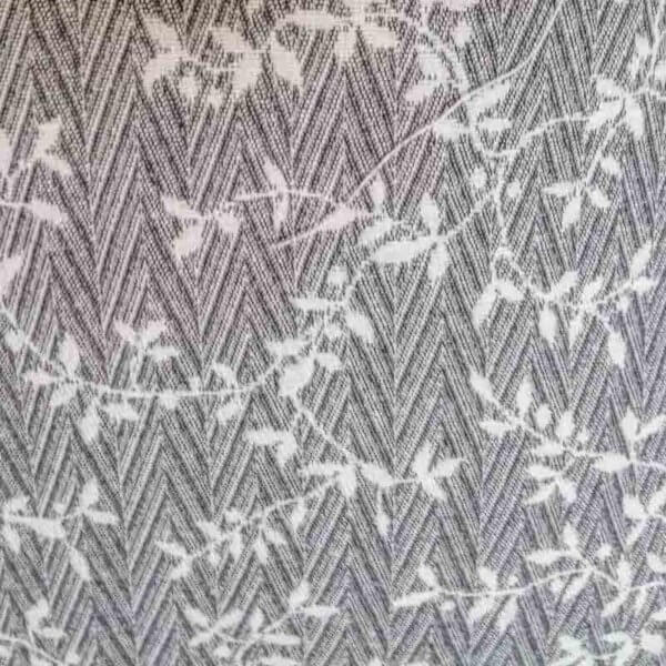 Stoff mit Ranken aus Jacquard in grau