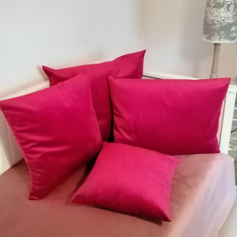 Samt Kissen pink - kuschelige Kissenhülle | Mit Liebe dekoriert