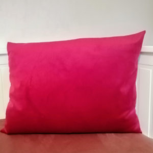 Samt Kissen pink 45x60cm