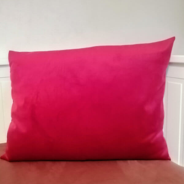 Samt Kissen pink 45x60cm