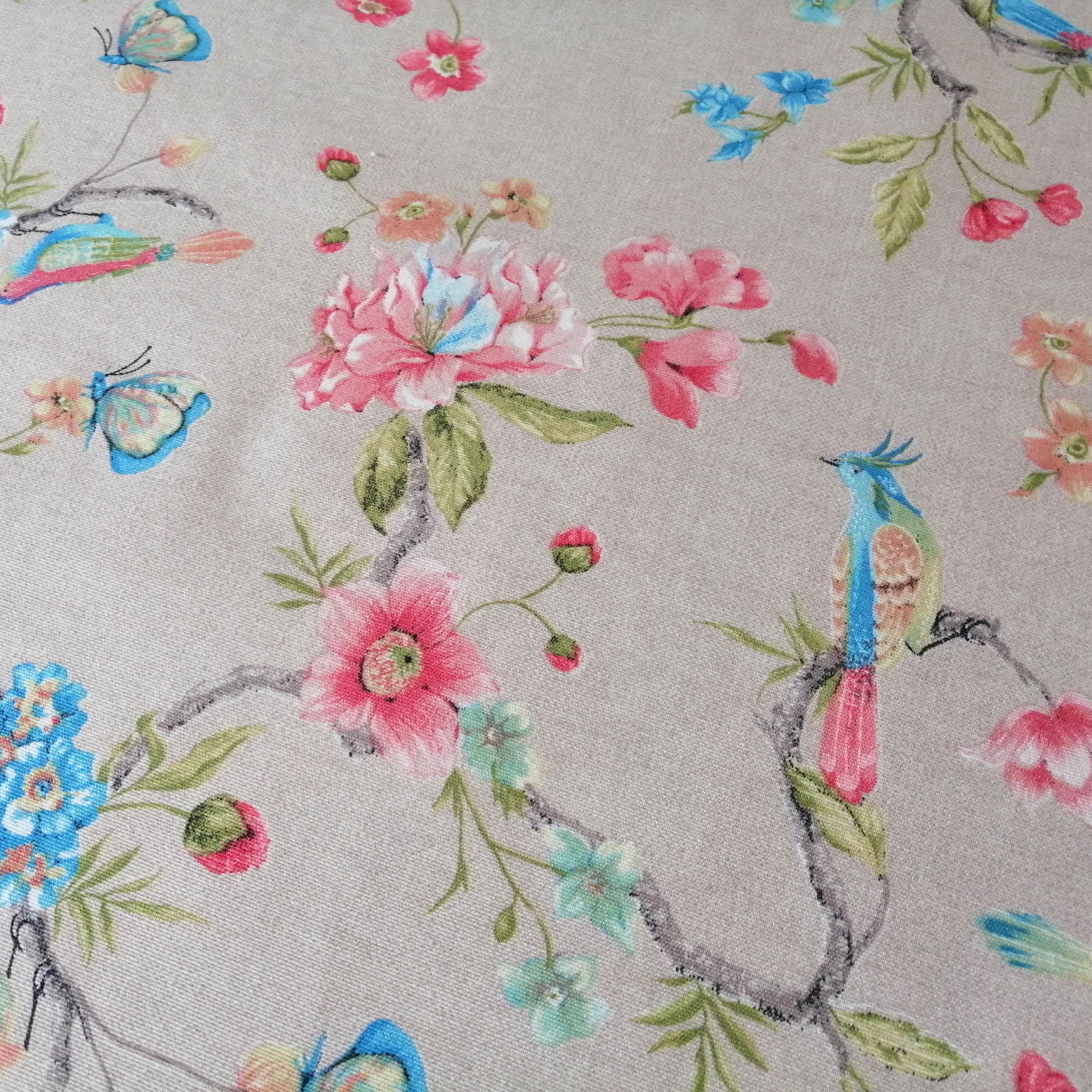 Stoff Vogel bunt - Hochwertige Meterware - Kreatives Nähes zuhause - ab 50cm