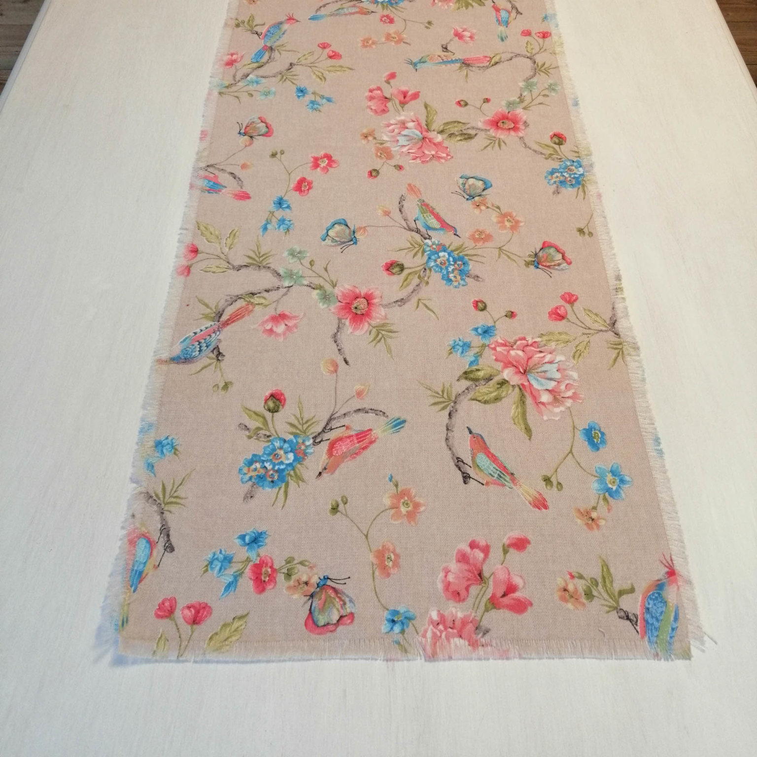 Tischläufer Vogel mit Leinenoptik - Hochwertige Auflage für den Tisch (40x140cm)