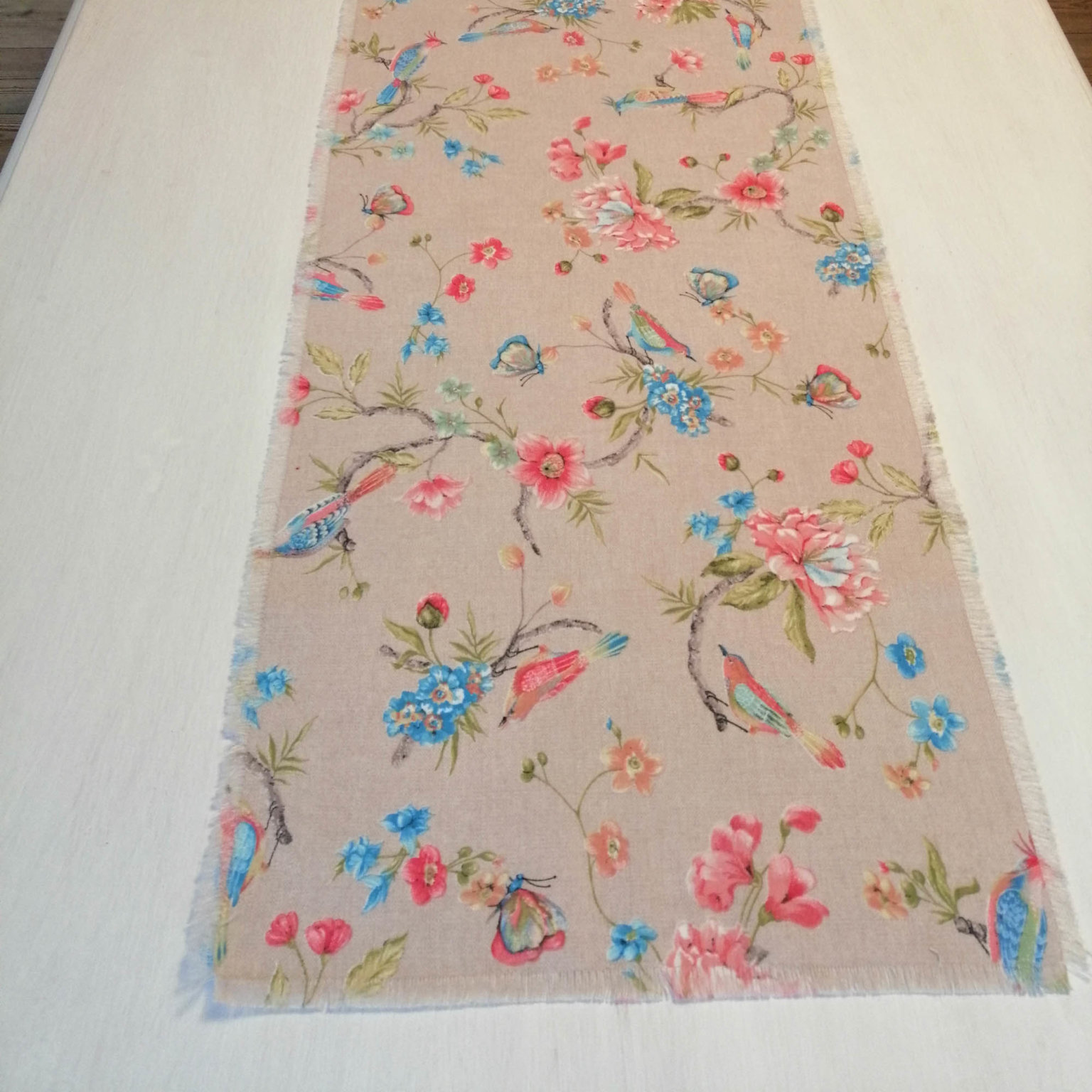 Tischläufer Vogel mit Leinenoptik - Hochwertige Auflage für den Tisch (40x140cm)