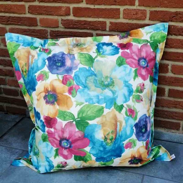 Kissenhülle Bunte Blumen (beschichtet) 80x80cm