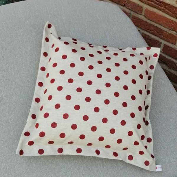 Wetterfeste Kissen für den Garten – Punkte rot 40x40cm