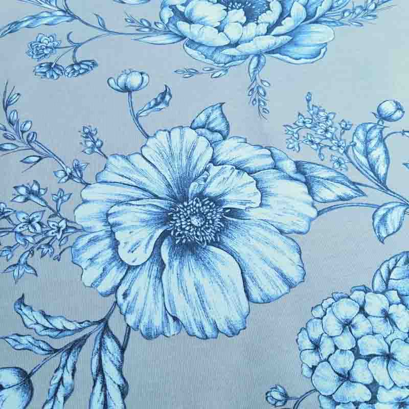 Beige mit blauen Blumen Muster