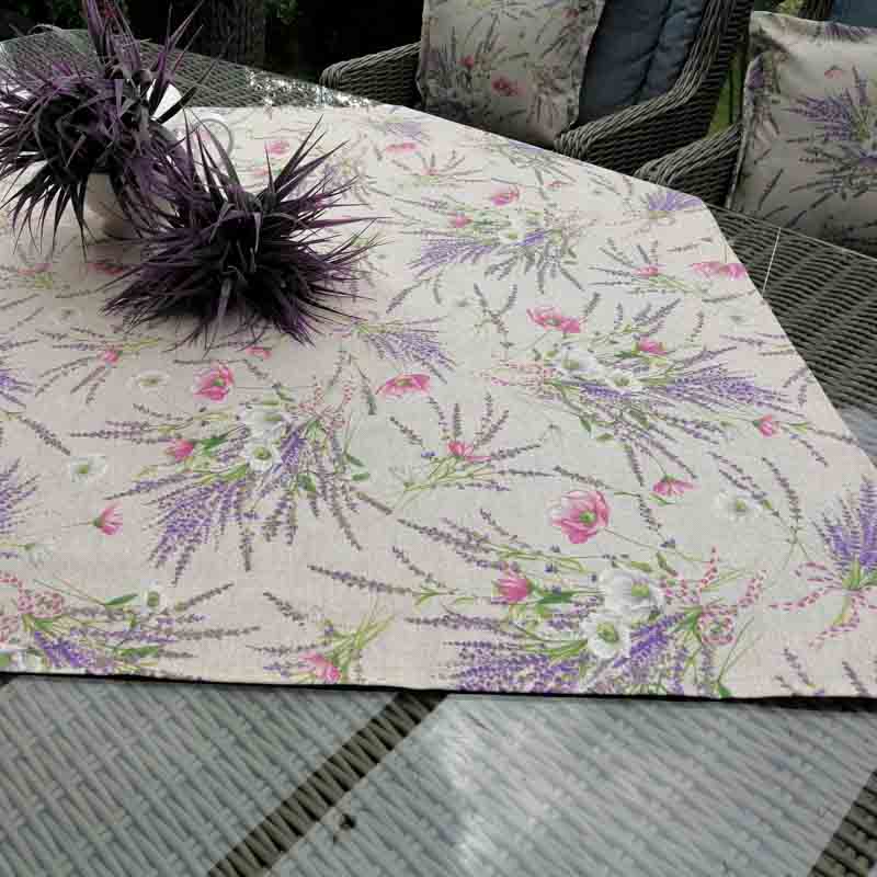 Lavendel Tischdecke | beschichtet Mit Liebe dekoriert