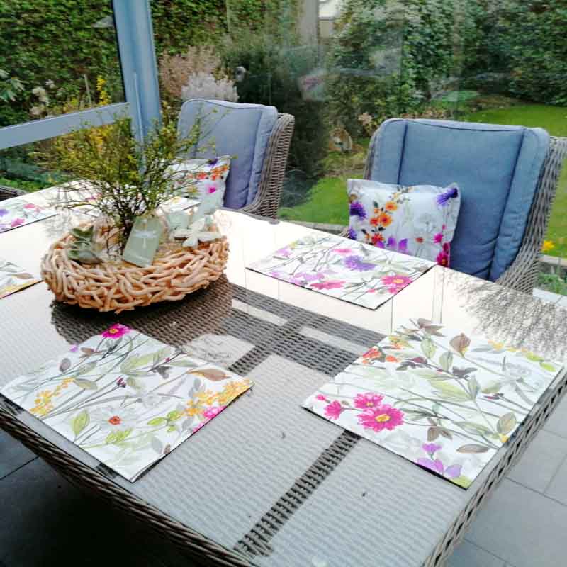 Tischset Blumenwiese für den Gartentisch