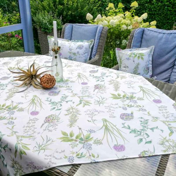 Tischdecke Outdoor: Artischocken & Gräser