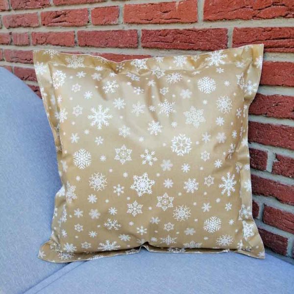 Kissen für draußen - Sterne gold 50x50cm