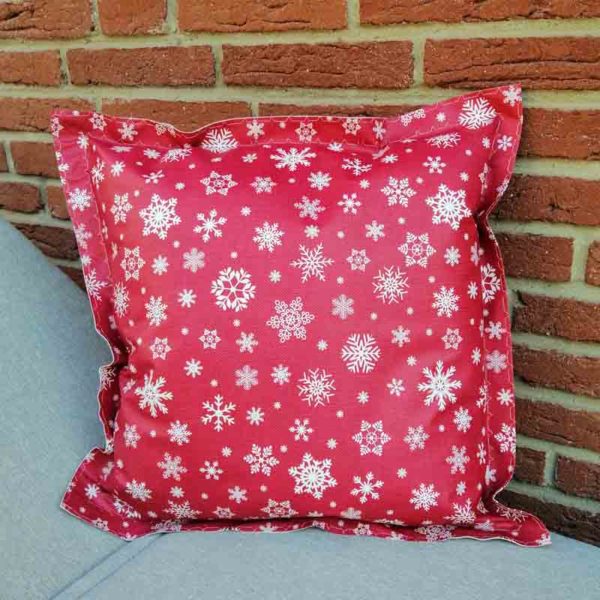 Kissen für draußen - Sterne rot 50x50cm