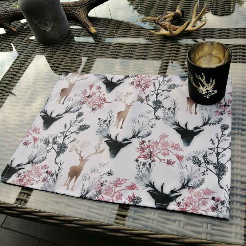 Tischset Weihnachten Hirsch mit Geweih
