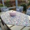 Tischdecke Gartentisch mit Magnolien