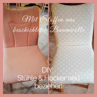 Stühle neu beziehen - mit beschichteter Baumwolle