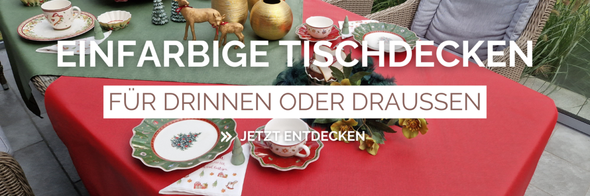 Einfarbige Tischdecken Weihnachten