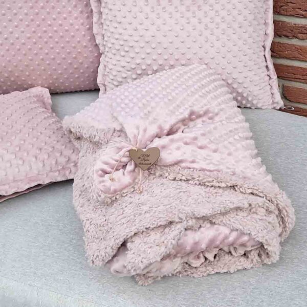 Hochwertige Kuscheldecke rosa