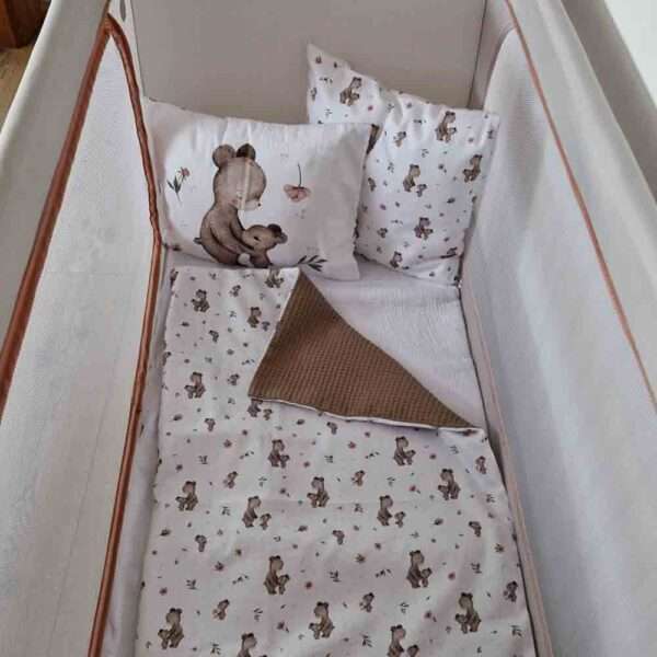 Kinderdecke mit Kissen-Baer Mami und Kind