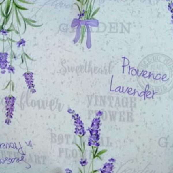 Schleifenkissen aus Wachstuch - Lavendel