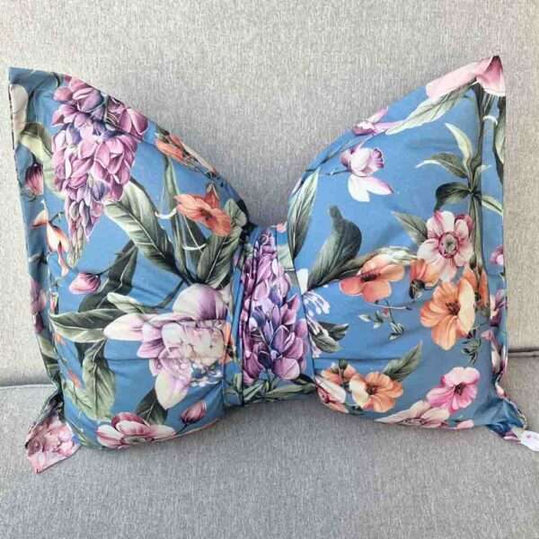 Schleifenkissen aus beschichteter Baumwolle - Blütenzauber hoc