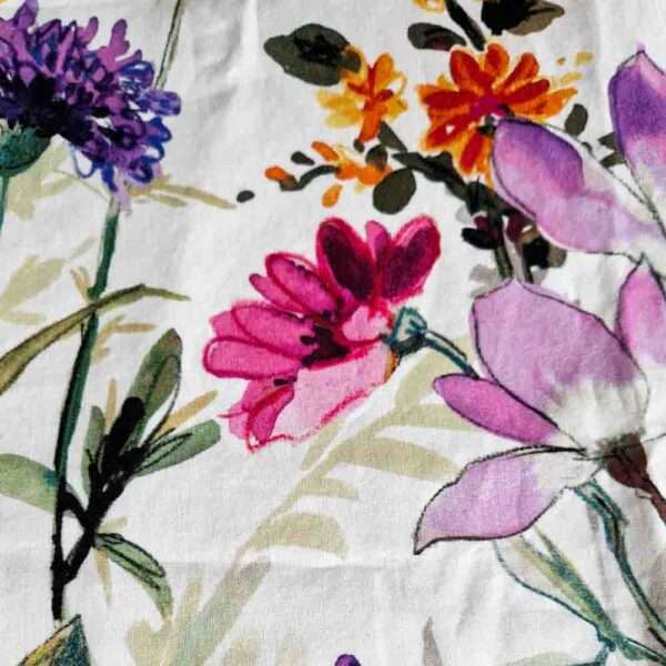 Schleifenkissen aus beschichteter Baumwolle - Blumenwiese hochwe