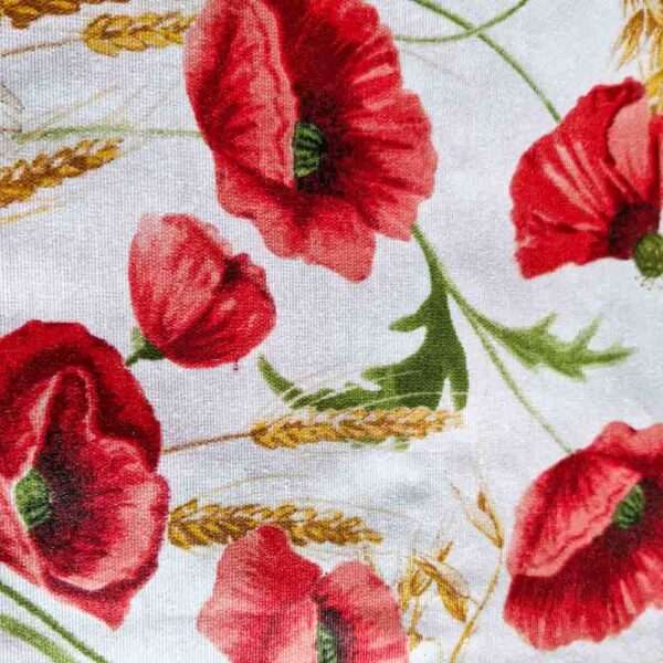 Schleifenkissen aus beschichteter Baumwolle - Mohn