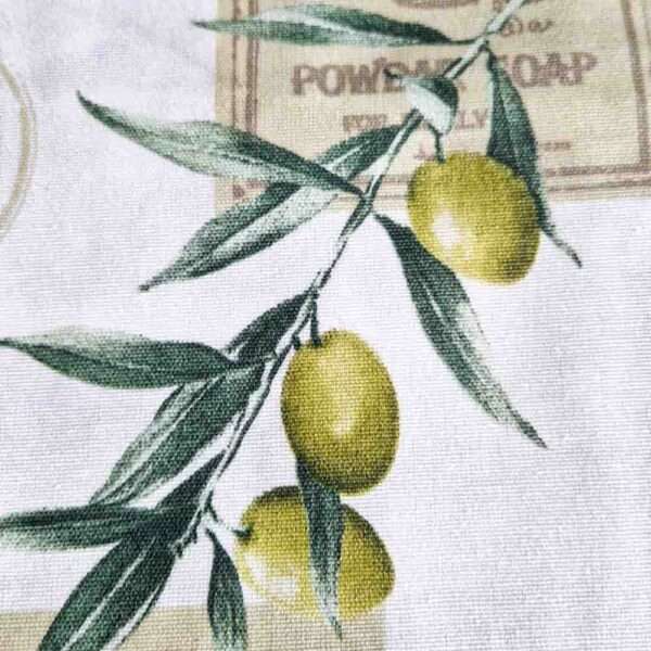 Schleifenkissen aus beschichteter Baumwolle - Oliven