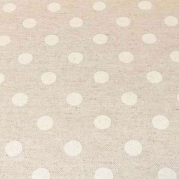 Schleifenkissen aus beschichteter Baumwolle - beige mit creme Pu