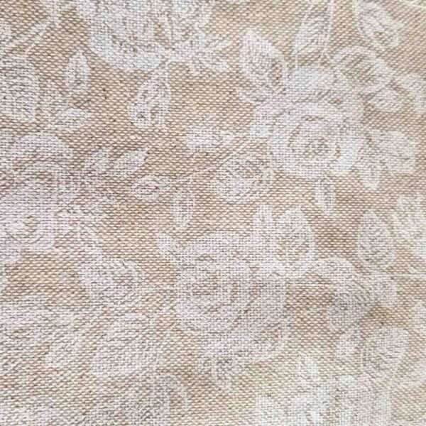 Schleifenkissen aus beschichteter Baumwolle - weiße Rosen auf b