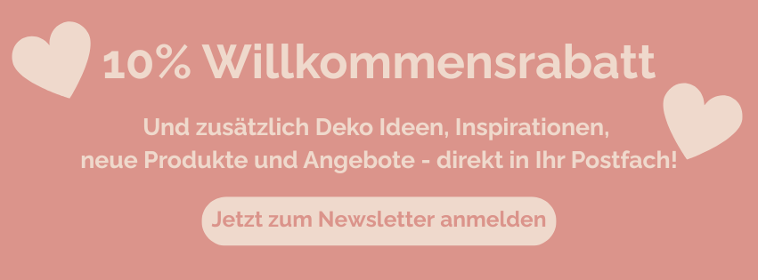 Newsletteranmeldung Mit Liebe dekoriert
